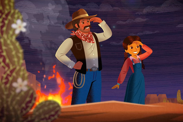 Girl and Cowboy